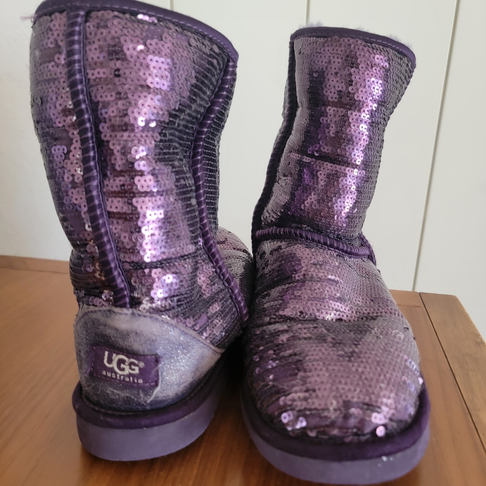 UGG Purple Sequin Boots